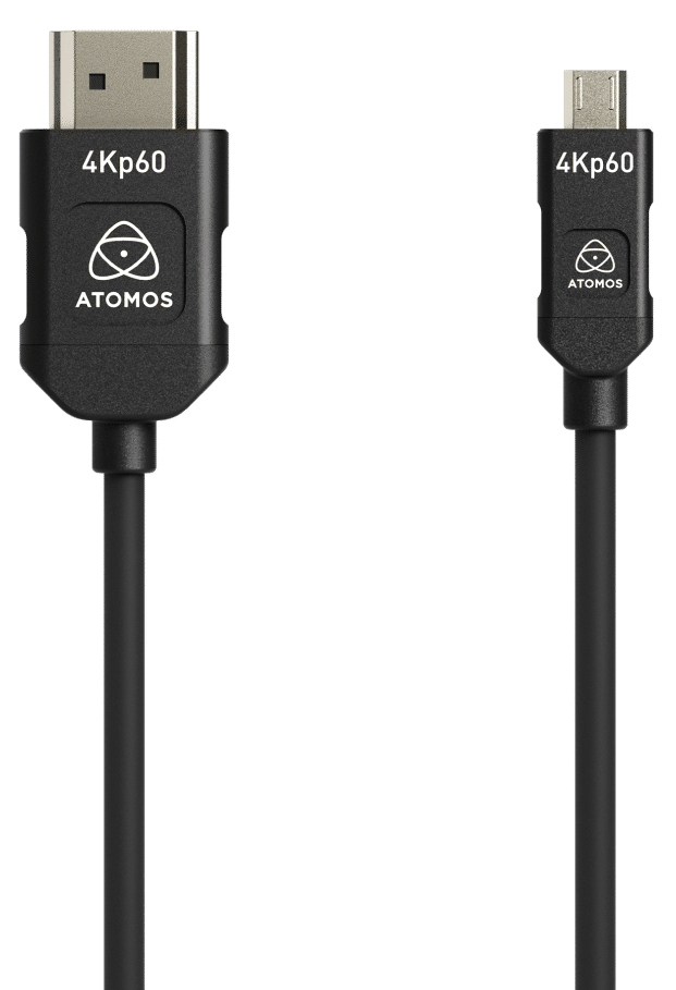 Atomos 4K60p HDMI Silicon Cable – Micro to Full HDMI – 45cm