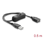 DeLOCK 81655 USB cable 0.5 m USB A Black