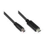 Alcasa 3310-CM010 USB-kabel 1 m USB 2.0 USB C Mini-USB B Zwart