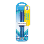 Papermate Flexgrip Ultra Blue Clip-on retractable ballpoint pen Medium 2 pc(s)