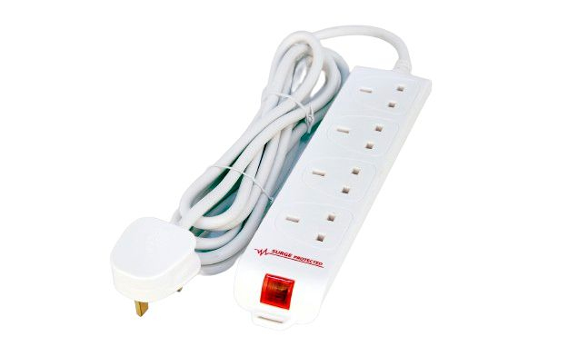 Microconnect White Mc-Uksurgestrip4-5M Power Extension 4 Ac Outlet(S) Indoor