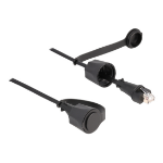 DeLOCK Network Cable RJ45 plug to RJ45 plug Cat.6 STP with protective cap outdoor IP68 dust- and waterproof black 1 m