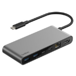 Belkin INC024HQSGY interface hub USB Type-C 10000 Mbit/s Grey