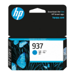HP 937 CYAN ORIGINAL INK CARTRIDGE 800 PAGE YIELD FOR OJPRO 9132E 9133 9135E 9130