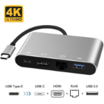 FDL 4 IN 1 USB-C TO HDMI / RJ45 / USB-A 3.0 & USB-C PD