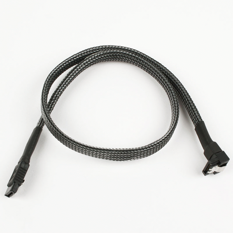 Image of Nanoxia 0.6m, 2xSATAIII SATA cable SATA 7-pin Carbon