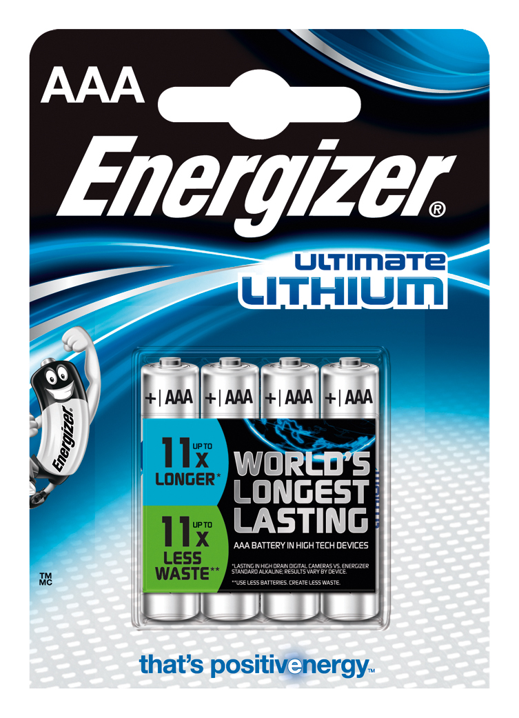 Energizer Ultimate AAA Lithium Batteries (Pack of 4) 632965