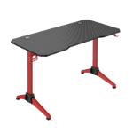 LogiLink Gaming Desk, 120x60 cm, RGB lighting, red desk frame