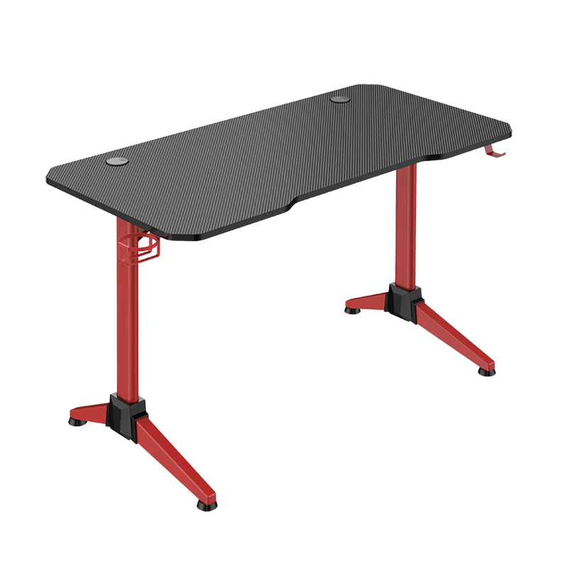 Image of LogiLink Gaming Desk, 120x60 cm, RGB lighting, red desk frame
