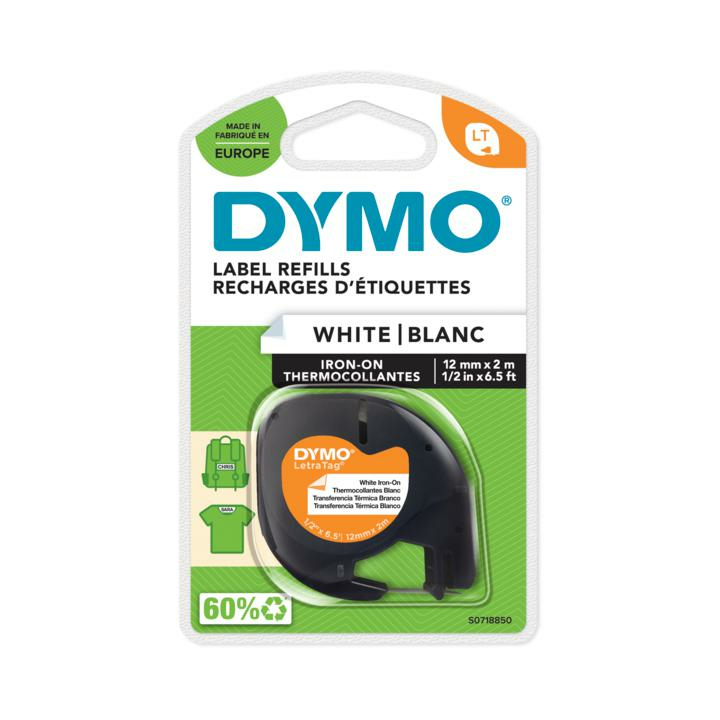 Image of Dymo 18769/S0718850 DirectLabel-etikettes Iron-on 12mm x 2m for...