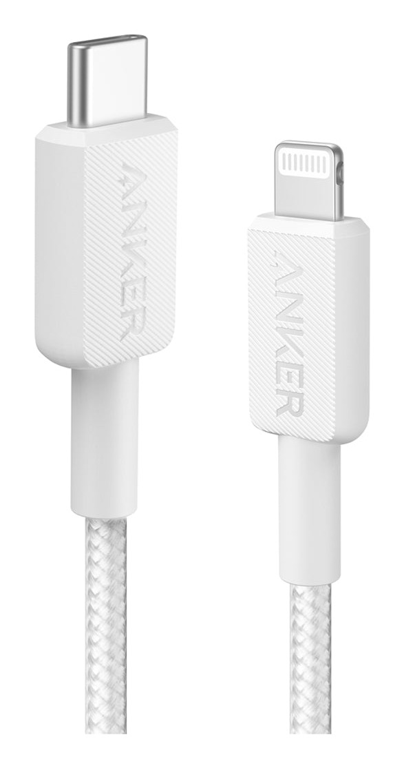 Image of Anker Braided USB-C to Lightning Charging Cable 1.8 m. White