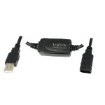 LogiLink 20M USB 2.0 - USB 2.0 M/F USB cable USB A Black