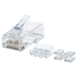 Intellinet RJ45 Modular Plugs Pro Line, Cat6A, UTP, 3-prong, for solid wire, 50 Âµ gold-plated contacts, 80 pack