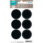 HERMA 15092 self-adhesive label Circle Permanent Black 12 pc(s)