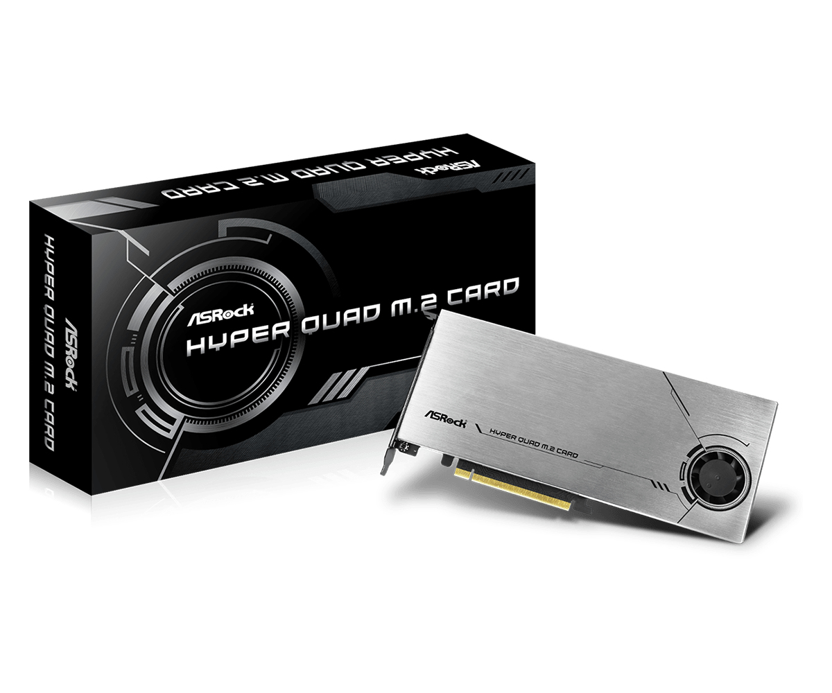 Image of Asrock Hyper Quad M.2 interface cards/adapter Internal