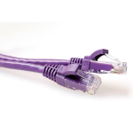 ACT Paarse 0,5 meter U/UTP CAT6A patchkabel snagless met RJ45 connectoren