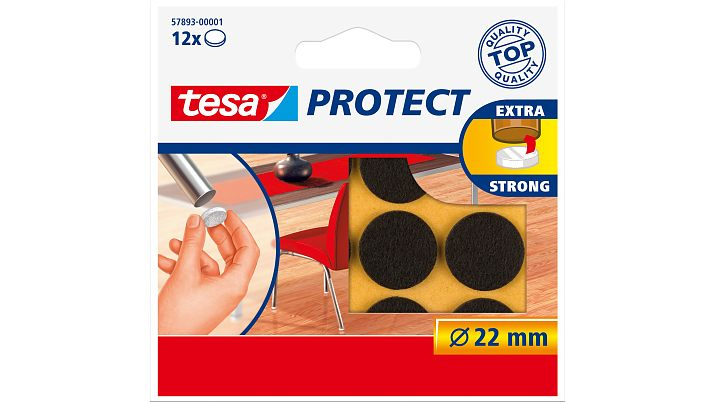 Image of TESA 57893-01 - Brown - Felt - Round - 2.2 cm - 12 pc(s)