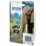 Epson Elephant Singlepack Cyan 24XL Claria Photo HD Ink