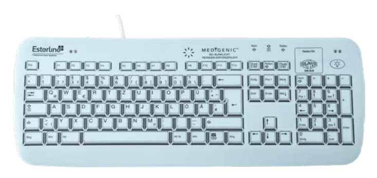 Medigenic Compliance keyboard Medical USB + PS/2 German White