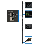 Tripp Lite PDUMV20HVNETLX power distribution unit (PDU) 24 AC outlet(s) 0U Black