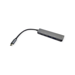 VALUE 12.99.1137 laptop dock & poortreplicator Bedraad USB 3.2 Gen 1 (3.1 Gen 1) Type-C Zwart, Grijs