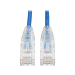 Tripp Lite N201-S01-BL Cat6 Gigabit Snagless Slim UTP Ethernet Cable (RJ45 M/M), PoE, Blue, 1 ft. (0.31 m)