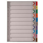 WHITEBOX A4 MYLAR INDEX 1-10 ASSORTED