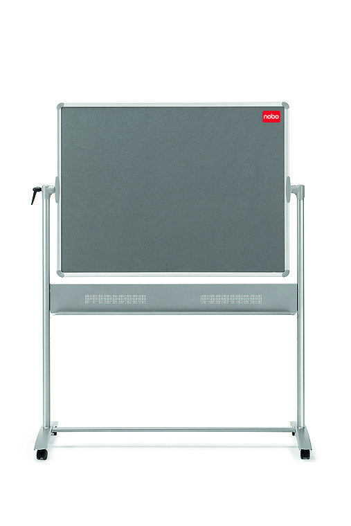 Nobo Mobile Combination Board Steel Whiteboard/Grey Felt