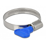 DeLOCK 19448 - Screw (Worm Gear) clamp - Blue - Metallic - Plastic - Stainless steel - 5 cm - China