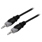 Deltaco MM-152 audio cable 5 m 3,5mm Black, Gray