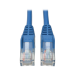 Tripp Lite N001-001-BL Cat5e 350 MHz Snagless Molded (UTP) Ethernet Cable (RJ45 M/M), PoE - Blue, 1 ft. (0.31 m)