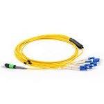 Axiom AXG96663 InfiniBand/fibre optic cable 157.5" (4 m) MPO/MTP 4x LC OFNP Yellow