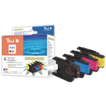 Peach PI500-69 inktcartridge 4 stuk(s) Normaal rendement Zwart, Cyaan, Magenta, Geel