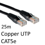 TARGET RJ45 (M) to RJ45 (M) CAT5e 25m Black OEM Moulded Boot Copper UTP Network Cable