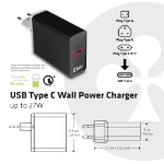 CLUB3D CAC-1901EU mobile device charger Black Indoor