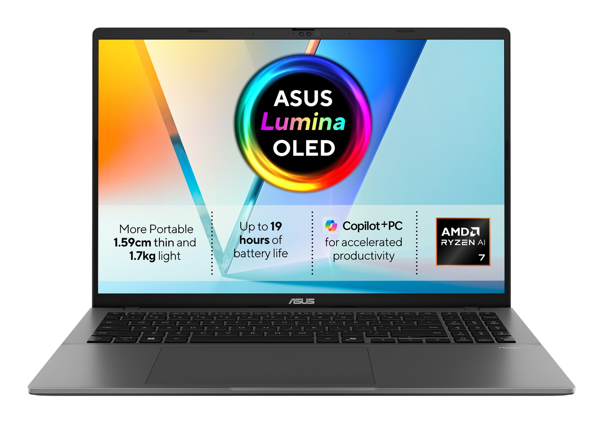 ASUS Vivobook S16 M3607KA-SH008W Copilot+ PC AMD Ryzen™ AI 7 350 Lapto