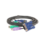 iogear Micro-Lite™ Bonded All-in-One PS/2, VGA 6 feet KVM cable Black 72" (1.83 m)