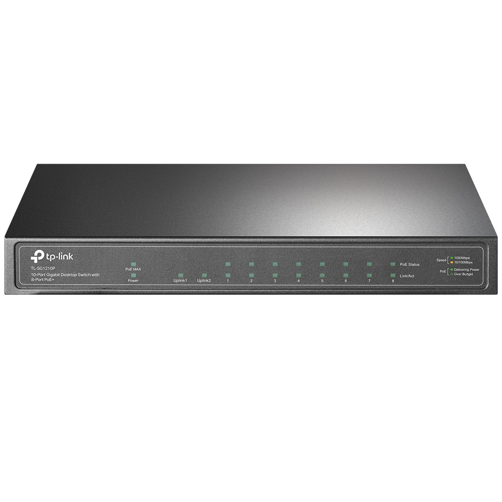 Image of TP-Link TL-SG1210P network switch Unmanaged Gigabit Ethernet...