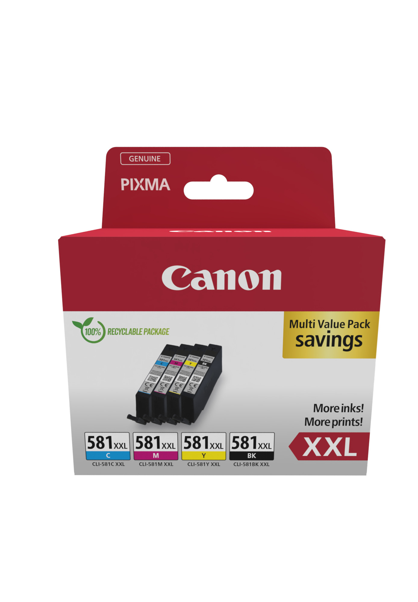 Image of Canon 1998C007/CLI-581XXL Ink cartridge multi pack Bk,C,M,Y extra...