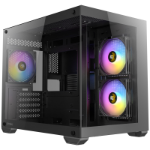 Antec CX600M ARGB Mini-Tower PC Gaming Case, 270 Full-View Tempered Glass, 3x 120mm ARGB LED Fans, USB 3.0, Dust Filters, Tool-Free Installation, Black