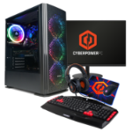 CyberPower Ryzen 5 16GB RAM 500GB SSD RTX 3050 Windows 11 Gaming PC + 23.8 Inch FHD Gaming Monitor