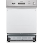 Montpellier MDI655 Semi-Integrated Dishwasher - Silver control panel