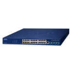 PLANET Layer 3 24-Port 10/100/1000T Managed L3 Gigabit Ethernet (10/100/1000) Power over Ethernet (PoE) Blue
