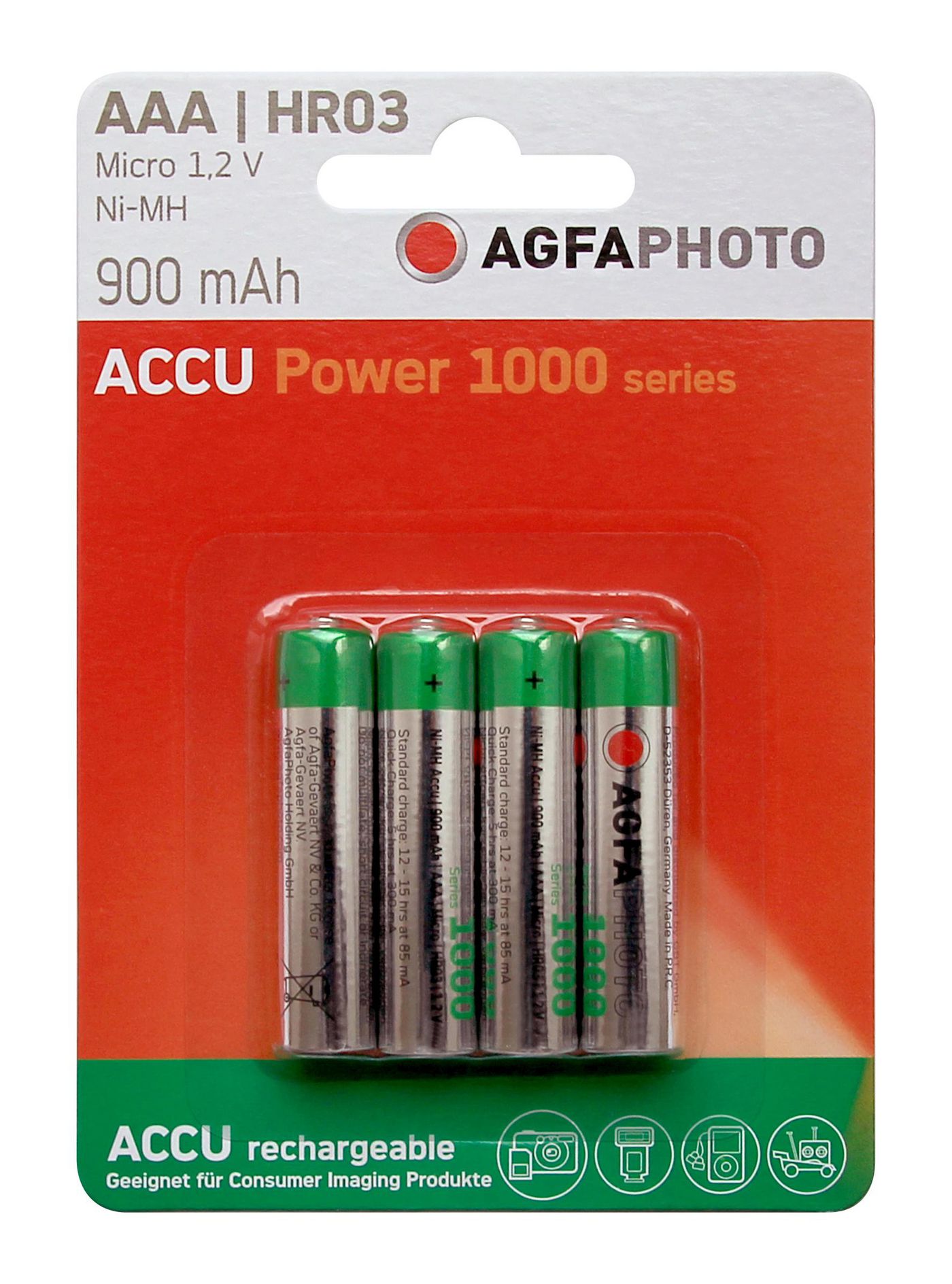 Image of AgfaPhoto Akku -AAA HR03 Micro 900mAh