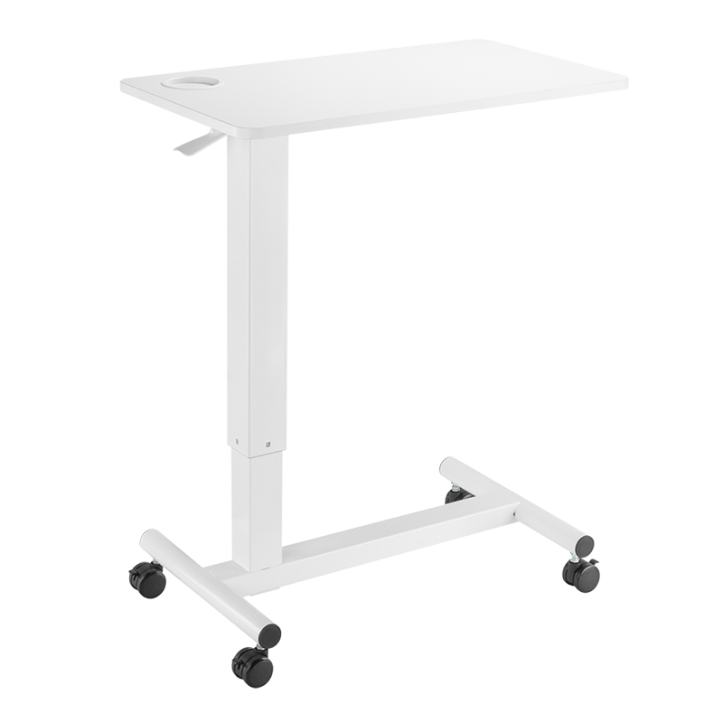 LogiLink Hight adjustable overbed table, gas spring, white