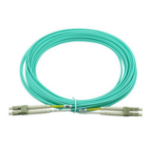 BlueOptics AJ839A Glasvezel kabel 50 m LC OM3 Aqua-kleur