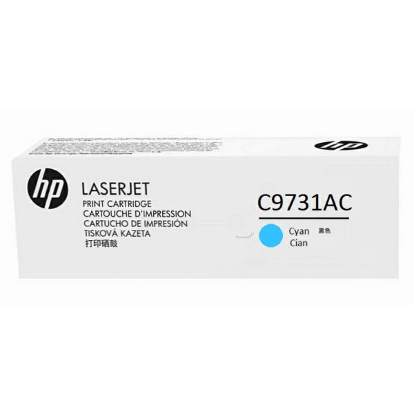 Image of HP C9731AC/645A Toner cartridge cyan Contract, 12K pages/5% for...