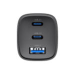 Havit UC20 - three-port GaN 65 W travel charger, black