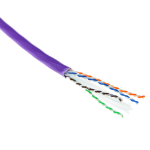 ACT Cat 6A U/UTP massieve installatiekabel, LSZH, CPR euroklasse ECA, 23AWG, violet 500 meter