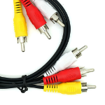 Cablenet 3m Video/Audio 3 x RCA Plug - Plug Black PVC Cable